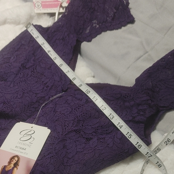 Jasmine B2 Purple V-Neck Sleeveless Fit and Flare Cocktail Dress 10 - Picture 10 of 14